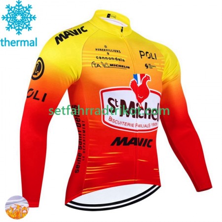 St Michel Auber 93 Mavic Radtrikot Winter Thermal Fleece 2024